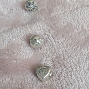 Pandora Silver Charm Set with Sparkling Accents